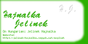 hajnalka jelinek business card